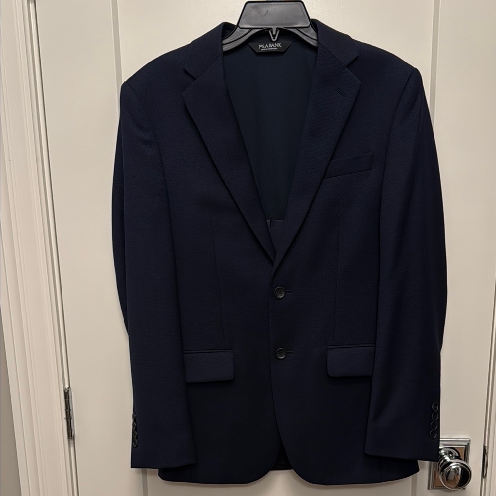 Men's Navy Blazer, Jos A. Bank, Size 36 Regular Slim Fit